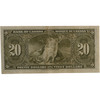 Canada: 1937 $20 Bank Of Canada Banknote Coyne-Towers D/E VF