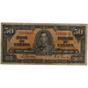 Canada: 1937 $50 Bank Of Canada Banknote Gordon-Towers F