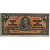 Canada: 1937 $50 Bank Of Canada Banknote Gordon-Towers B/H