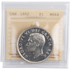 Canada: 1950 Silver Dollar SWL ICCS MS64
