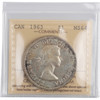 Canada: 1963 Silver Dollar ICCS MS64