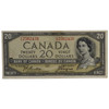 Canada: 1954 $20 Bank Of Canada Devil's Face Banknote  BC-33b VF30