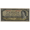 Canada: 1954 $20 Bank Of Canada Devil's Face Banknote  B/E BC-33b VF20