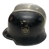 German Third Reich M34 Fire Police Helmet