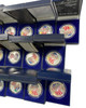 United States: 1999-2000s $1 Silver 1 oz Eagle Coloured Lot (15 Pieces)