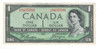 Canada: 1954 $1 Bank Of Canada Devil's Face  Banknote J/A