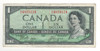 Canada: 1954 $1 Bank Of Canada Devil's Face  Banknote M/A
