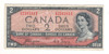 Canada: 1954 $2 Bank Of Canada Devil's Face  Banknote C/B
