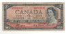 Canada: 1954 $2 Bank Of Canada Devil's Face  Banknote B/B