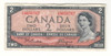 Canada: 1954 $2 Bank Of Canada Devil's Face  Banknote I/B