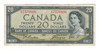 Canada: 1954 $20 Bank Of Canada Devil's Face  Banknote B/E