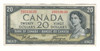 Canada: 1954 $20 Bank Of Canada Devil's Face  Banknote B/E #2