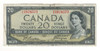 Canada: 1954 $20 Bank Of Canada Devil's Face  Banknote C/E