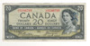 Canada: 1954 $20 Bank Of Canada Devil's Face  Banknote C/E #2
