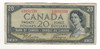 Canada: 1954 $20 Bank Of Canada Devil's Face  Banknote D/E #4