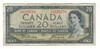 Canada: 1954 $20 Bank Of Canada Devil's Face  Banknote D/E #5