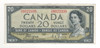 Canada: 1954 $20 Bank Of Canada Devil's Face  Banknote B/E #2