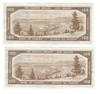 Canada: 1954 $100 Bank Of Canada  Banknotes 2 in Sequence