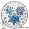 Canada: 2018 $20 Ice Crystals Pure Silver Coin **No Outside Box / Cracked Capsule**