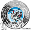 Canada: 2019 $3 Dogsledding: Celebrating Canadian Fun and Festivities Pure Silver Coloured Coin **Missing Sleeve**