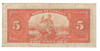 Canada: 1935 $5 Banknote - Bank of Canada English  BC-5