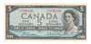 Canada: 1954 $5 Bank Of Canada Banknote Beattie-Rasminsky Lightly Circulated