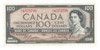 Canada: 1954 $100 Bank Of Canada Banknote Beattie-Rasminsky