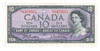 Canada: 1954 $10 Bank Of Canada Banknote Beattie-Rasminsky #2