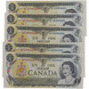 Canada: 1973 $1 Bank Of Canada Banknote Lawson-Bouey BC-46a-i 3 Letters 10x in Sequence