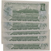 Canada: 1973 $1 Bank Of Canada Banknote Crow-Bouey BC-46b 3 Letters 8x in Sequence