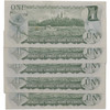 Canada: 1973 $1 Bank Of Canada Banknote Crow-Bouey BC-46b 3 Letters 8x in Sequence #4