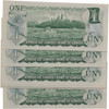 Canada: 1973 $1 Bank Of Canada Banknote Lawson-Bouey BC-46a 2 Letters 12x in Sequence