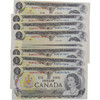 Canada: 1973 $1 Bank Of Canada Banknote Crow-Bouey BC-46b 3 Letters 13x in Sequence