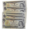 Canada: 1973 $1 Bank Of Canada Banknote Crow-Bouey BC-46b 3 Letters 10x in Sequence