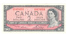 Canada: 1954 $2 Bank Of Canada Banknotes Lawson-Bouey BC-38d #5