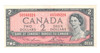 Canada: 1954 $2 Bank Of Canada Banknotes Lawson-Bouey BC-38d #6