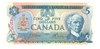 Canada: 1979 $5 Bank Of Canada Banknote Crow-Bouey BC-53b
