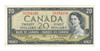 Canada: 1954 $20 Bank Of Canada Banknote Beattie-Rasminsky