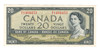 Canada: 1954 $20 Bank Of Canada Banknote Beattie-Rasminsky BC-41b #5