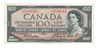 Canada: 1954 $100 Bank Of Canada Banknote Beattie-Coyne #7