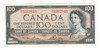 Canada: 1954 $100 Bank Of Canada Banknote Lawson-Bouey