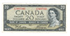 Canada: 1954 $20 Bank Of Canada Banknote Beattie-Coyne G/E