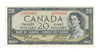 Canada: 1954 $20 Bank Of Canada Banknote Beattie-Coyne G/E #2
