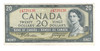 Canada: 1954 $20 Bank Of Canada Banknote Beattie-Coyne I/E #2