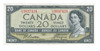 Canada: 1954 $20 Bank Of Canada Banknote Beattie-Coyne F/E