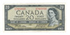 Canada: 1954 $20 Bank Of Canada Banknote Beattie-Coyne G/E #5