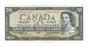 Canada: 1954 $20 Bank Of Canada Banknote Beattie-Coyne G/E #7