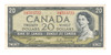 Canada: 1954 $20 Bank Of Canada Banknote Beattie-Rasminsky C/W