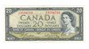 Canada: 1954 $20 Bank Of Canada Banknote Beattie-Rasminsky V/E #2