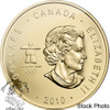Canada: 2010 $5 Canadian Olympic Hockey Gold Plated 1 oz Silver Coin